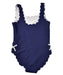 A Blue Swimsuits from Seed in size 5T for girl. (Back View)