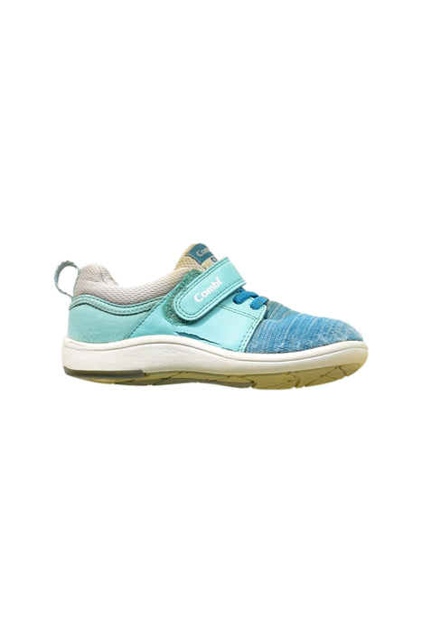 A Blue Sneakers from Combi in size 4T for boy. (Front View)