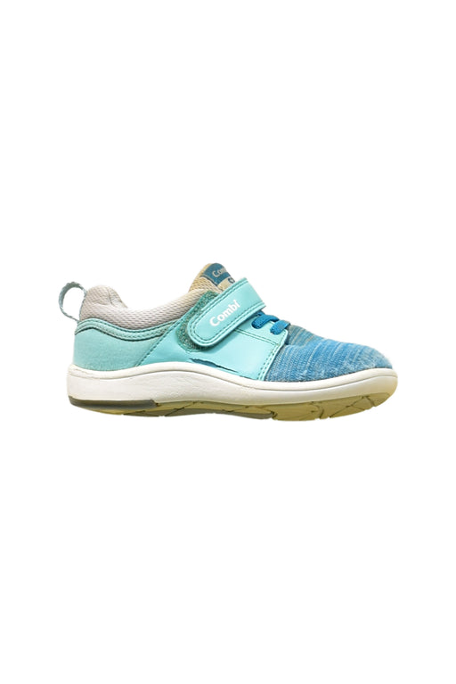 A Blue Sneakers from Combi in size 4T for boy. (Front View)