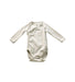 A Beige Long Sleeve Bodysuits from Petit Bateau in size 3-6M for neutral. (Front View)