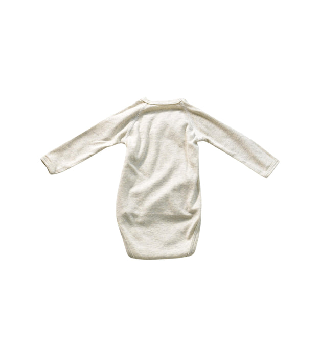 A Beige Long Sleeve Bodysuits from Petit Bateau in size 3-6M for neutral. (Back View)