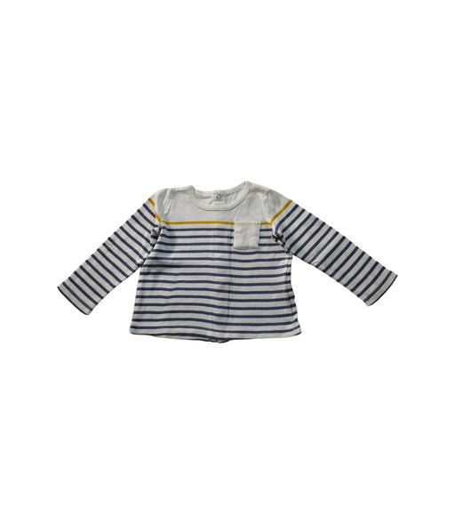 A White Long Sleeve Tops from Petit Bateau in size 12-18M for boy. (Front View)