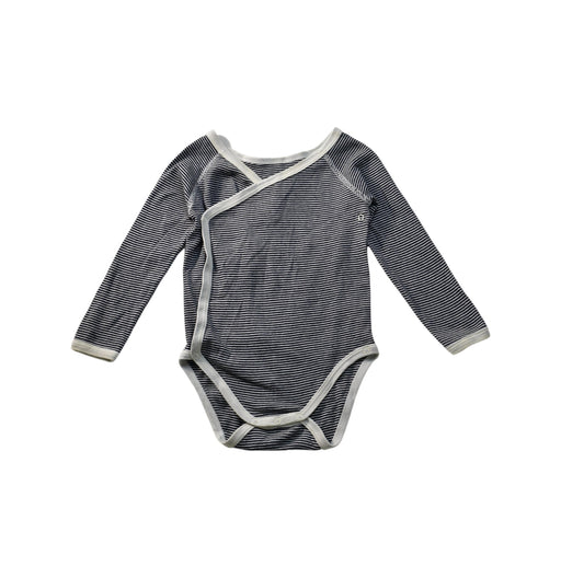 A Black Long Sleeve Bodysuits from Petit Bateau in size 6-12M for girl. (Front View)