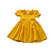 A Yellow Short Sleeve Dresses from Seed in size 12-18M for girl. (Front View)