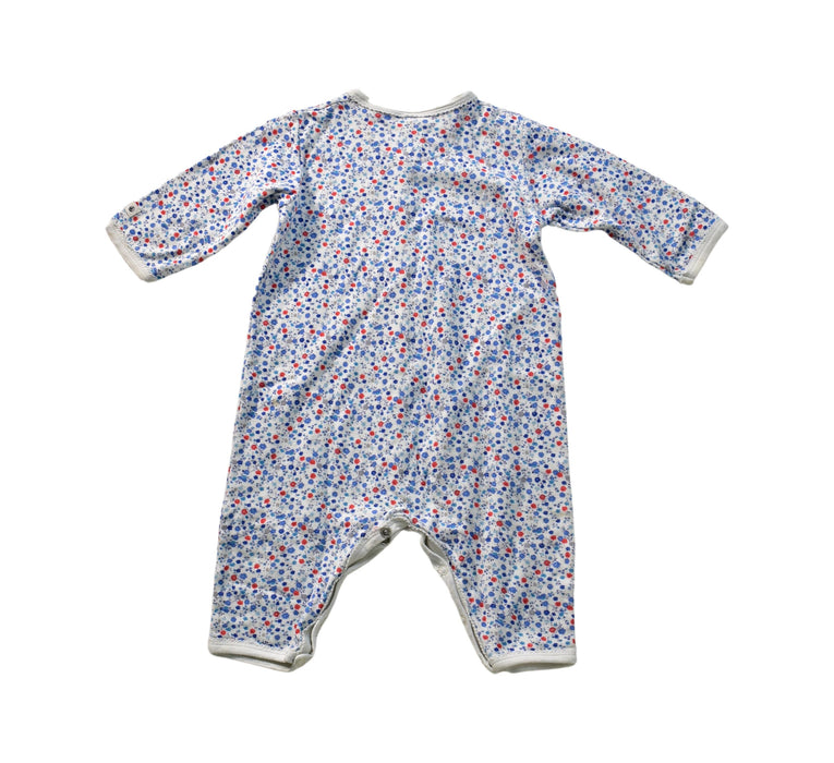 A Blue Long Sleeve Jumpsuits from Petit Bateau in size 6-12M for girl. (Back View)