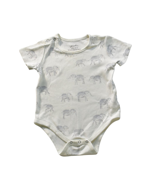A White Short Sleeve Bodysuits from Pehr in size 6-12M for neutral. (Front View)