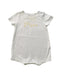 A White Short Sleeve Rompers from Le Petit Society in size 3-6M for girl. (Front View)