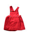 A Red Overall Dresses from Jacadi in size 6-12M for girl. (Front View)