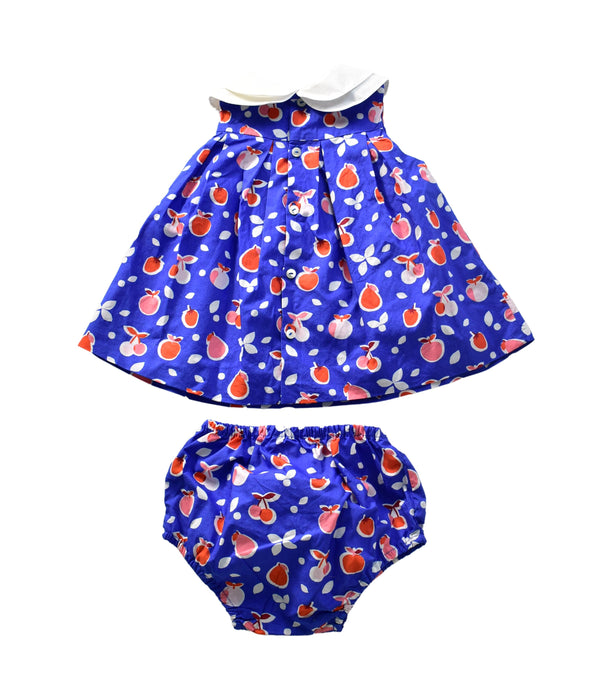 A Blue Dress Sets from Jacadi in size 0-3M for girl. (Back View)