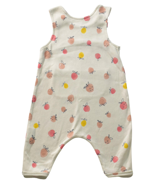 A White Long Overalls from Pehr in size 0-3M for girl. (Back View)