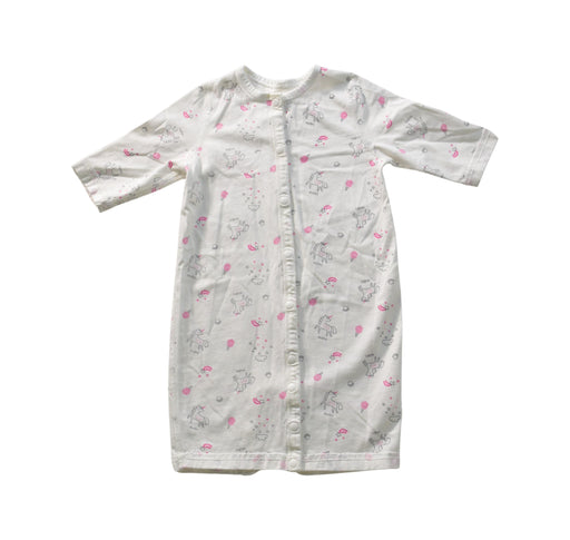 A White Nightgowns from Mides in size 0-3M for girl. (Front View)