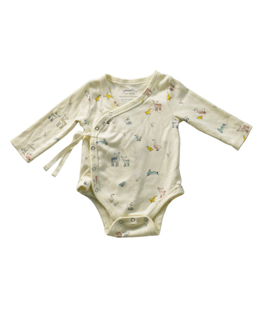 A White Long Sleeve Bodysuits from Pehr in size 0-3M for girl. (Front View)