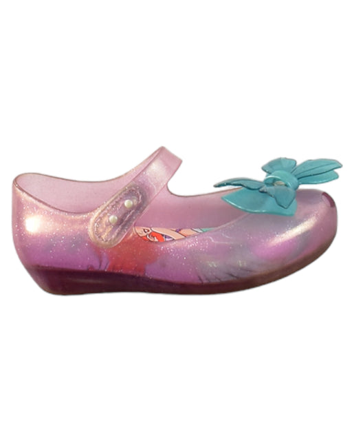 A Pink Flats from Mini Melissa Disney in size 5T for girl. (Front View)