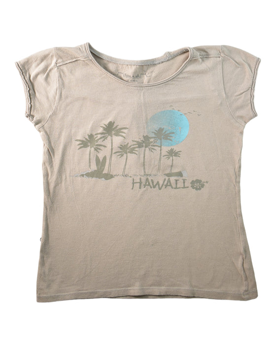 A Grey Short Sleeve T Shirts from Chateau de Sable in size 8Y for girl. (Front View)