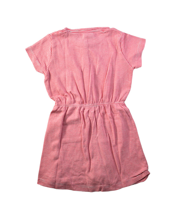 A Pink Short Sleeve Dresses from Petit Bateau in size 6-12M for girl. (Back View)