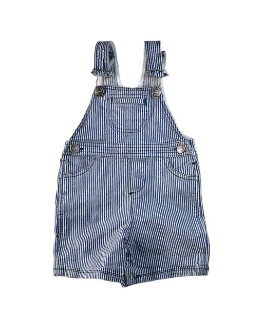 A Blue Overall Shorts from Bonpoint in size 6-12M for neutral. (Front View)