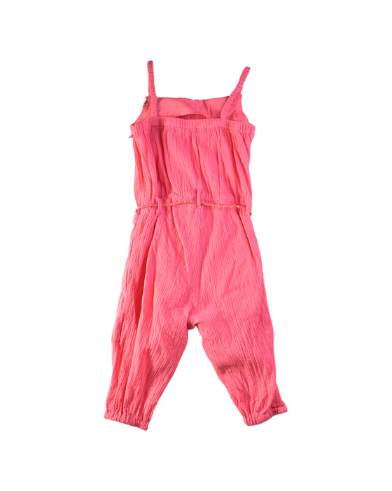 A Pink Sleeveless Jumpsuits from Chateau de Sable in size 3-6M for girl. (Back View)