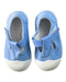 A Blue Flats from Jacadi in size 12-18M for girl. (Back View)