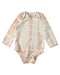 A Pink Long Sleeve Bodysuits from Pehr in size 12-18M for girl. (Front View)