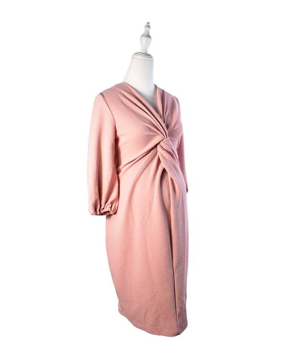 A Pink Long Sleeve Dresses from Love Bonito in size S for maternity. (Front View)
