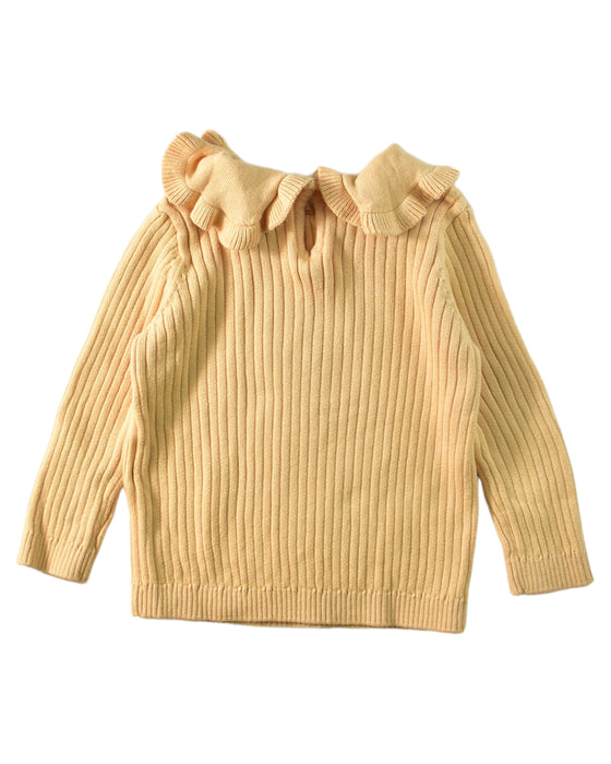 A Yellow Long Sleeve Tops from Seed in size 3-6M for girl. (Back View)