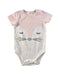 A Pink Short Sleeve Bodysuits from Seed in size 3-6M for girl. (Front View)