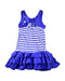 A Navy Sleeveless Dresses from Florence Eiseman in size 7Y for girl. (Back View)