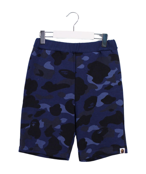 A Blue Shorts from BAPE KIDS in size 7Y for boy. (Front View)
