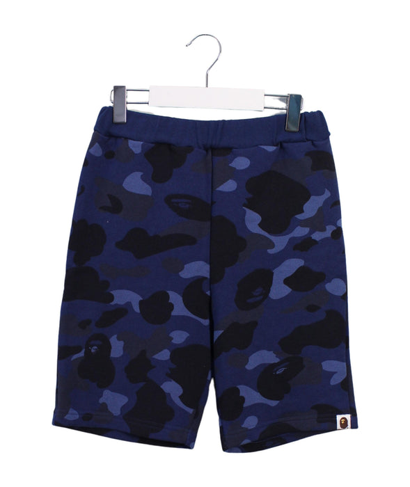 A Blue Shorts from BAPE KIDS in size 7Y for boy. (Front View)