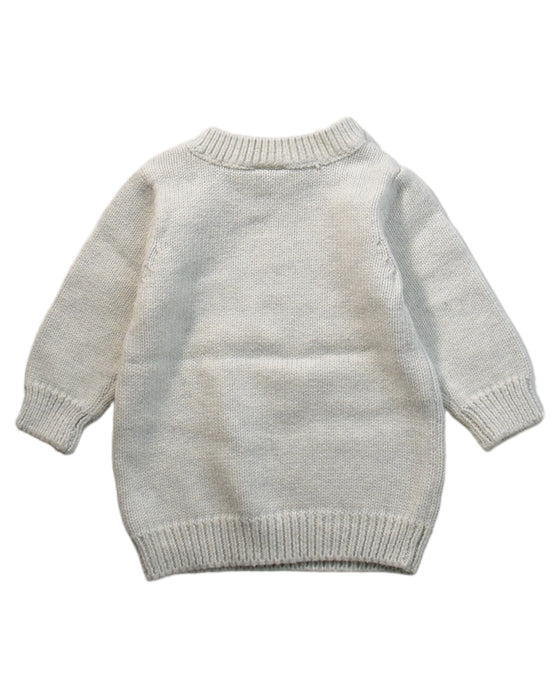 A Grey Knit Sweaters from Seed in size 0-3M for neutral. (Back View)