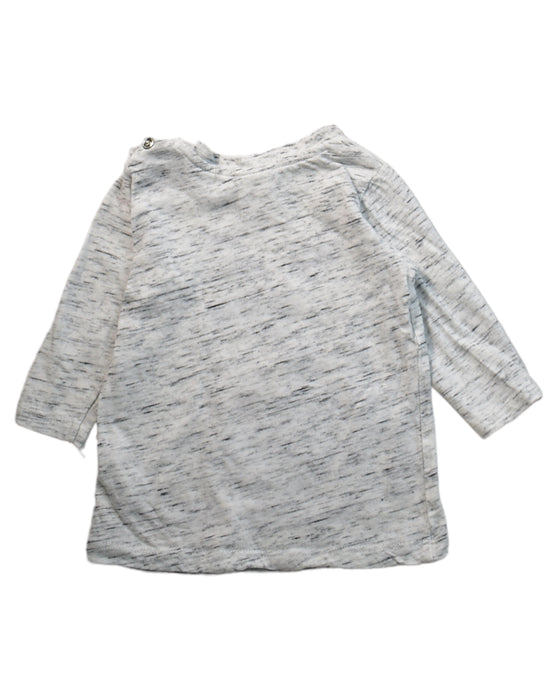 A Grey Long Sleeve Tops from Seed in size 0-3M for neutral. (Back View)