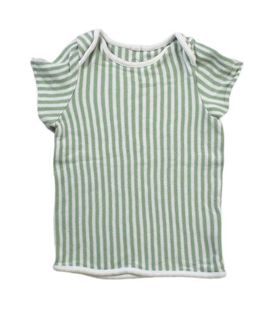 A Green Short Sleeve T Shirts from Mori in size 3-6M for neutral. (Front View)