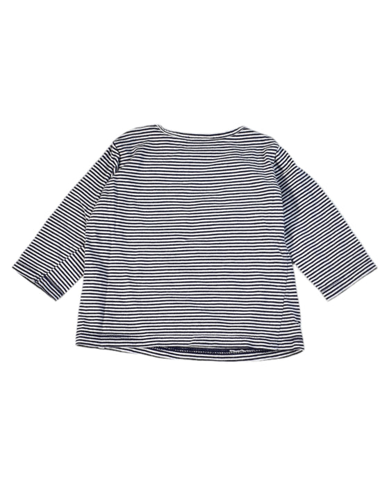 A Black Long Sleeve Tops from Seed in size 0-3M for girl. (Back View)