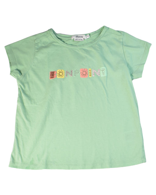 A Green Short Sleeve T Shirts from Bonpoint in size 6T for girl. (Front View)