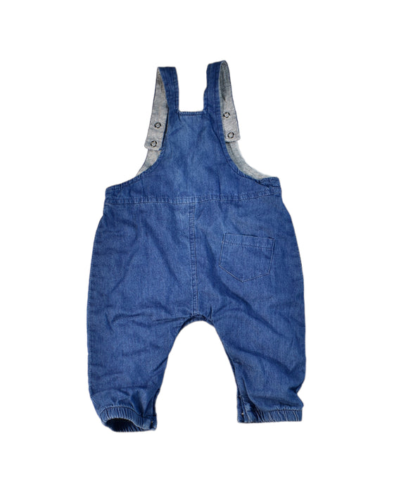A Blue Long Overalls from Seed in size 0-3M for neutral. (Back View)