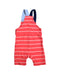 A Red Long Overalls from Joules in size 6-12M for boy. (Back View)