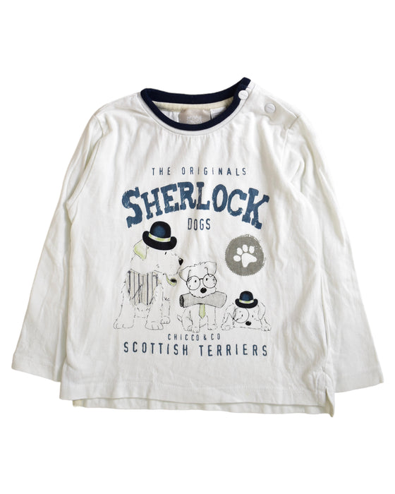 A White Long Sleeve Tops from Chicco in size 12-18M for boy. (Front View)