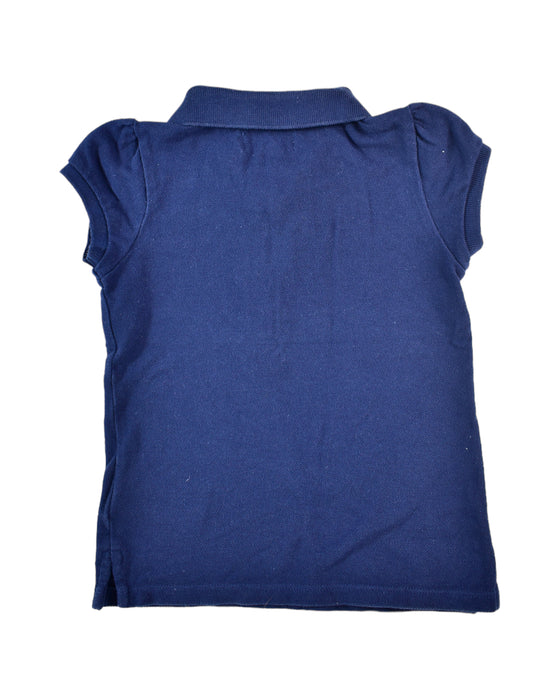 A Navy Short Sleeve Polos from Polo Ralph Lauren in size 3T for girl. (Back View)