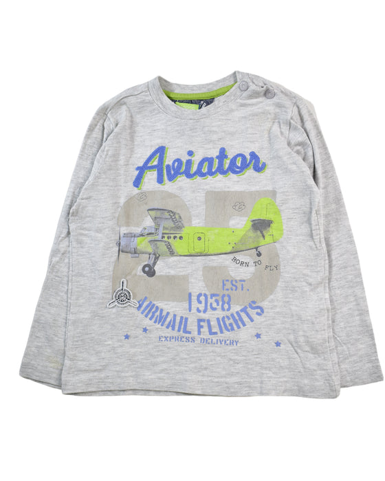 A Grey Long Sleeve Tops from Chicco in size 12-18M for boy. (Front View)