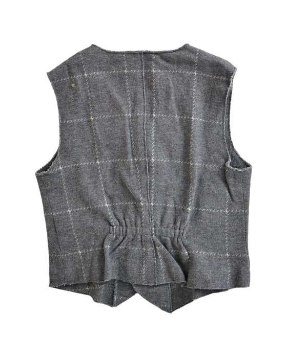 A Grey Sleeveless Tops from Il Gufo in size 3T for boy. (Back View)