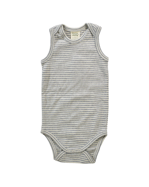 A Grey Bodysuits from Nature Baby in size 6-12M for neutral. (Front View)