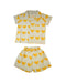 A White Shorts Sets from Cookie & Bert in size 3T for boy. (Front View)