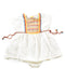 A White Rompers from Chateau de Sable in size 0-3M for girl. (Front View)