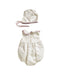 A White Rompers from Cupcakes and Cashmere in size 3-6M for girl. (Back View)
