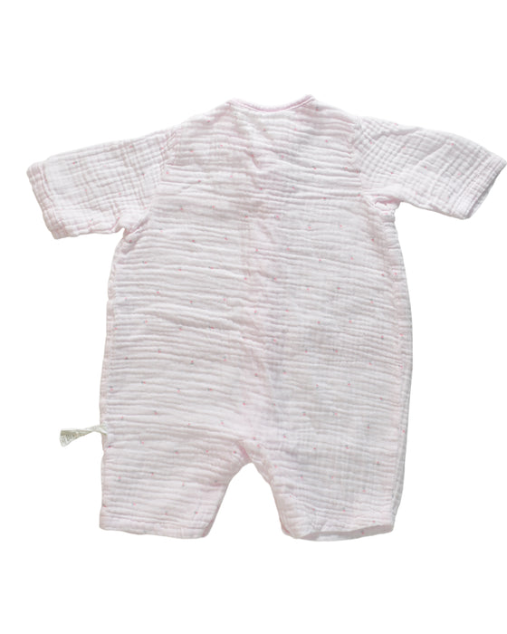 A Pink Long Sleeve Rompers from Organic Mom in size 6-12M for girl. (Back View)
