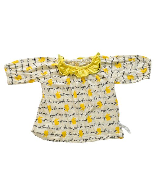 A Beige Long Sleeve Tops from Organic Mom in size 2T for girl. (Front View)