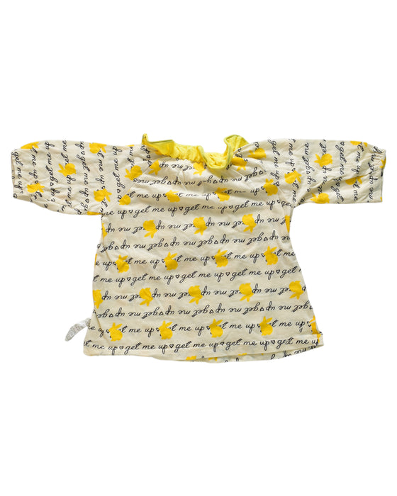 A Beige Long Sleeve Tops from Organic Mom in size 2T for girl. (Back View)