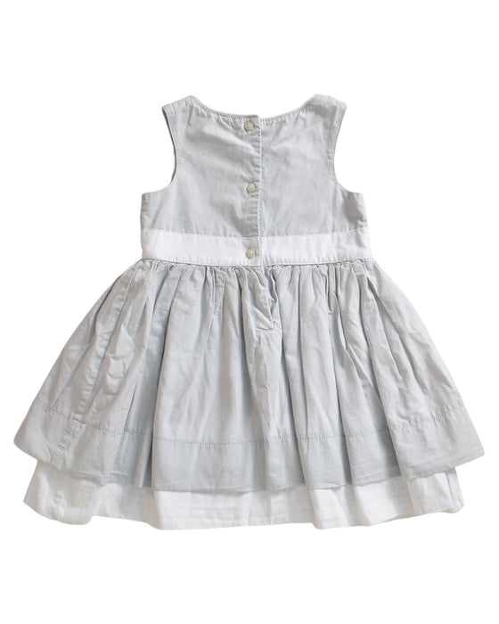 A Grey Sleeveless Dresses from Grain de Blé in size 12-18M for girl. (Back View)