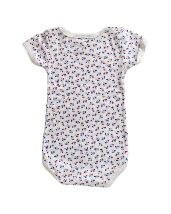A White Short Sleeve Bodysuits from Petit Bateau in size 3-6M for girl. (Back View)
