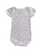 A White Short Sleeve Bodysuits from Petit Bateau in size 3-6M for girl. (Back View)